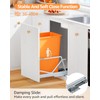RUNMI Pull Out Trash Can Under Cabinet with Soft-Close Slides,Under
