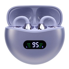 Language Translation Earbuds(Music and Calling), Wireless Bluetooth 5.49 144 Languages Online Translation Noise Cancellation Earbuds Real Time with APP for iOS for Android (Purple)