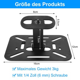 HENGBIRD Projector Mount Projector Stand Projector Tripod Projector Mount 360° Rotatable Projector Stand for Projector Wall Ceiling Mount for Projector with 1/4 Inch Screw Interface Black