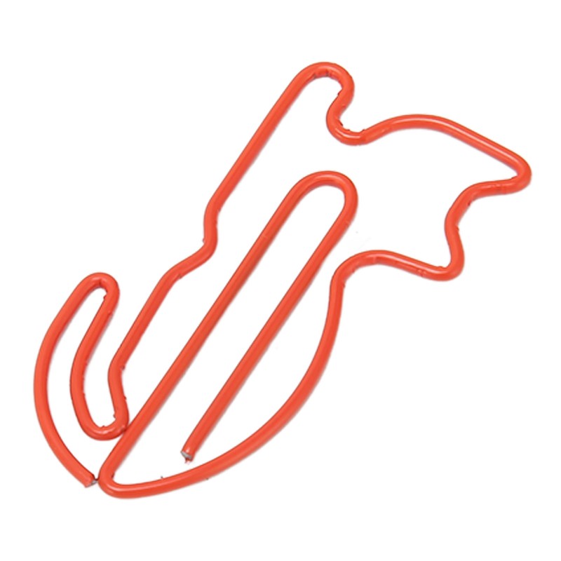 100pcs Cat Shape Paper Clips Plating Process Increased Slip Resistance