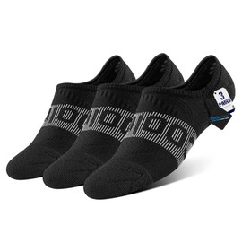 BRISIRA Bamboo Viscose Compression No Show Socks Womens Non Slip Running Athletic Cushion Moisture Wicking Low Cut