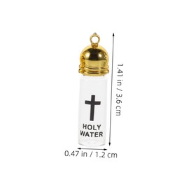 ULTECHNOVO 2PCS Decorative Holy Water Bottles Baptism Containers for Christian Ceremonies Portable Blessing Water Vials for Church Decorations and Party Favors