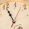 Fdit 23 cm Diameter Sauna Clock Wall Hanging Wooden Clock