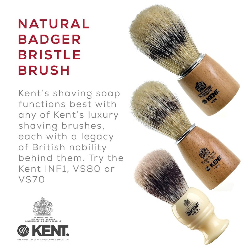 Kent SB2 Luxury Shaving Soap Refill - 120g Shaving Soap