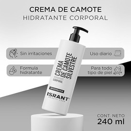 Crema Corporal Hidratante y Nutritiva de Camote Silvestre 240ml | Skin Care Hidratación Profunda y Duradera | Ideal para Mujeres en Menopausia | Skincare Cuidado de la Piel Suave