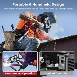 Oubit Portable Electric Welding Machine,110V Portable Welder Handheld with IGBT Inverter Variable Current Adjustment,Portable ARC Welder Gun, Ideal for Home DIY and Industrial Use