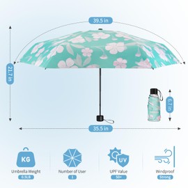 Yoobure Small Mini Umbrella with Case Light Compact Design Perfect for Travel Lightweight Portable Parasol Outdoor Sun&Rain Umbrellas