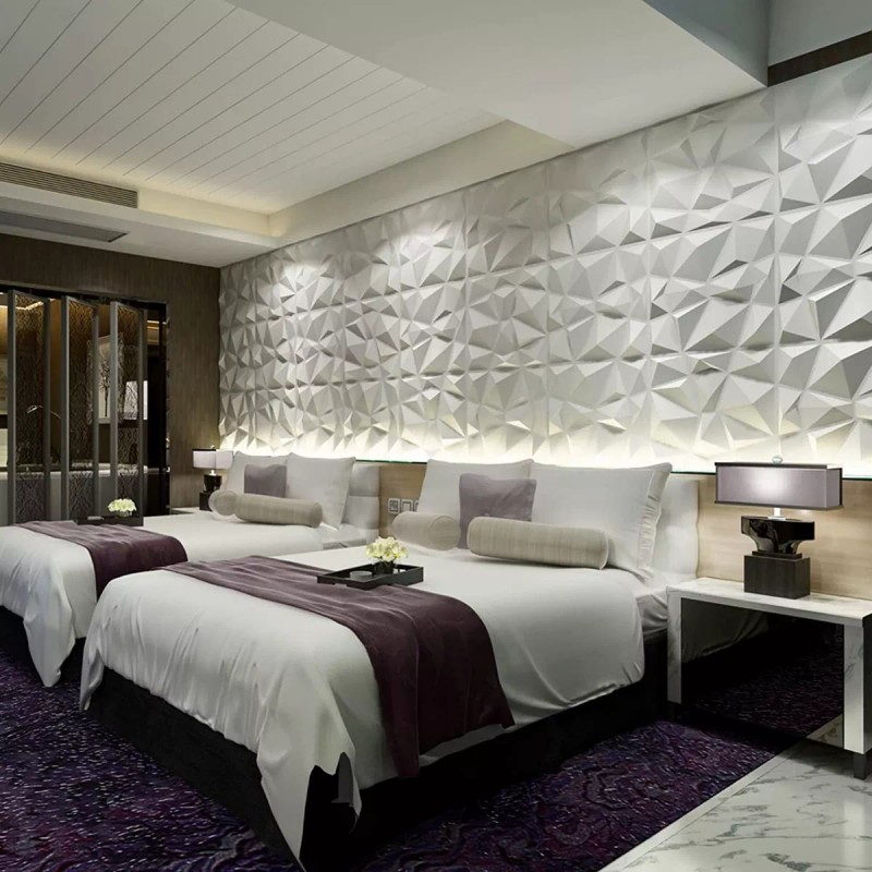 ShopMall Panel Decorativo 3d Para Pared 12 Piezas 50 Cm