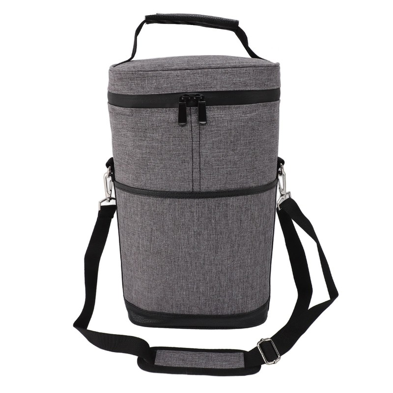 2 Bottle Wine Cooler Bag Leakproof Insulated Padded Wine Carrier