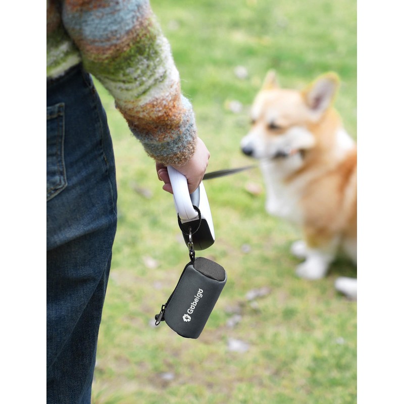 Gobeigo Dog Poop Bag Holder for Leash, Large Opening for
