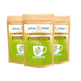 Moringa Tea, Caffeine Free Energy Boost Herbal Tea Loose Supergreen Leaves 85g