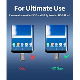 JSAUX Micro USB (Female) to USB C Adapter 4-Pack, Aluminum USB Type C Adapter