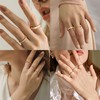 Finrezio 6PCS 14K Gold Plated Stacking Ring Set for Women