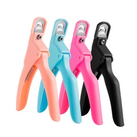 Healvian 4pcs U-shaped Nail Cutter with Cover Professional Nail Scissors for Easy Trimming Ergonomic Design for Natural Artificial Random Color Manicure Tools