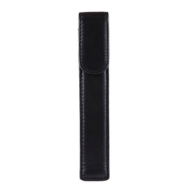 Stone Leather Single Pen Case - Black