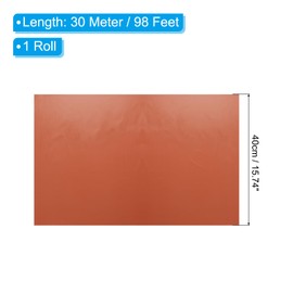 PATIKIL Clear Flower Wrapping Paper, 16 in x 98 Ft Wrap Roll Flower Basket Gift Wrapping 2.3 Mil Thickness Floral Packaging for Flower Gift Christmas Craft Wrap, Orange