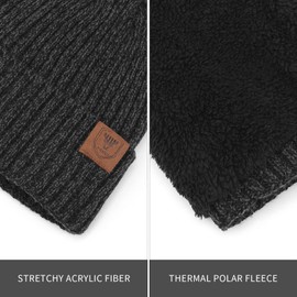 OZERO Winter Beanie Hat Thermal Knitted Hat Running Hats Winter Hat for Men and Women