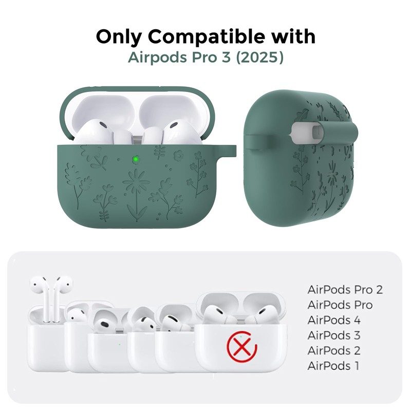 AhaStyle AirPods Pro 3 Case Cover (2025) with Cleaning Kit,