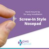 GMS Optical Round Screw-in Silicone Eyeglass Nose Pads for Glasses,