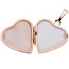 Jobo Women's Heart Locket 925 Silver Rose Gold Plated for