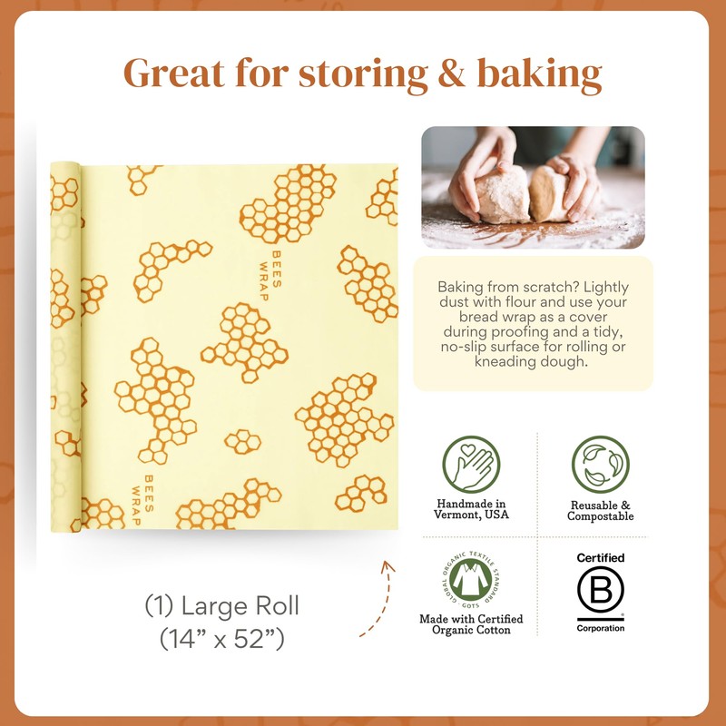 Bee's Wrap Beeswax Wraps for Food - Cut to Size