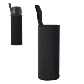 Water Bottle Sleeve Neoprene Pouch for Outdoor Hiking Travel (550ml, Black)