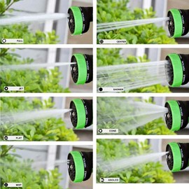 ROYALHOUSE High Pressure Garden Hose Nozzle with 8 Spray Patterns
