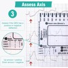 ECG 7 Step Ruler, ECG Plastic Ruler, Transparent EKG Pocket