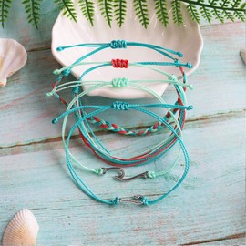 Pulseras de cuerda larga tiantian para adolescentes, niñas, pulseras de amistad, regalos para niñas, regalos de moda, pulsera de 16 años, pulsera para mujer, pulseras de playa, Ajustable, Latón, Sin