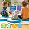 ECR4Kids SoftZone Floor Cushions, Round, Flexible Seating, Turquoise, 6-Piece