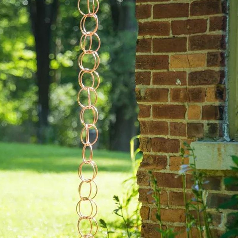 Topyond Rain Chains for Gutters, Metal Rain Chain, Drainage Function,