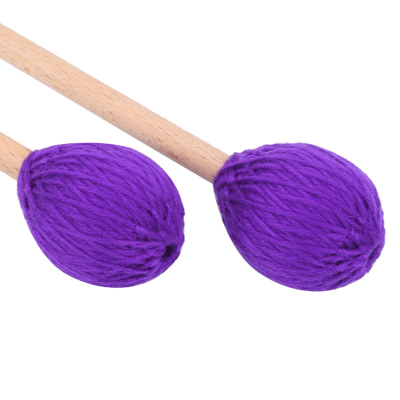 1 Pair Marimba Stick Mallets Beech Handle Xylophone Instrument Accessories