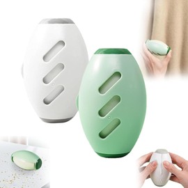 Reusable & Washable Roller Sticker, New Pet Hair Remover, Cat Dog Hair Remover (Green+White)