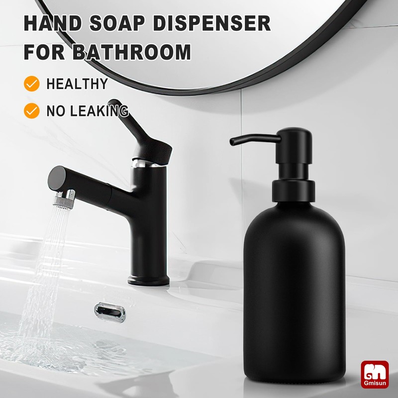 GMISUN Black Soap Dispenser, Dish/Hand Soap Dispenser with Matte Black