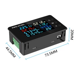 AITIAO AC 50-300V 0-20A Ammeter Voltmeter 110V 220V AC Multimeter 110V 220V 8 in 1 Multifunction LCD Display Digital Current Voltage Power Tester Electric Energy Monitor