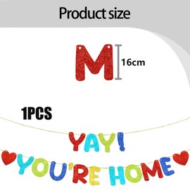 Yay You're Home Colorful Welcome Banner Set, Welcome Home Decorations