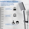 YDmeet Shower Head Holder, Adjustable Handheld Brass Shower Head Bracket,