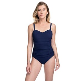 Profile by Gottex Women's Sweetheart Cup Sized One Piece Swimsuit, Tutti Frutti Navy, 6E