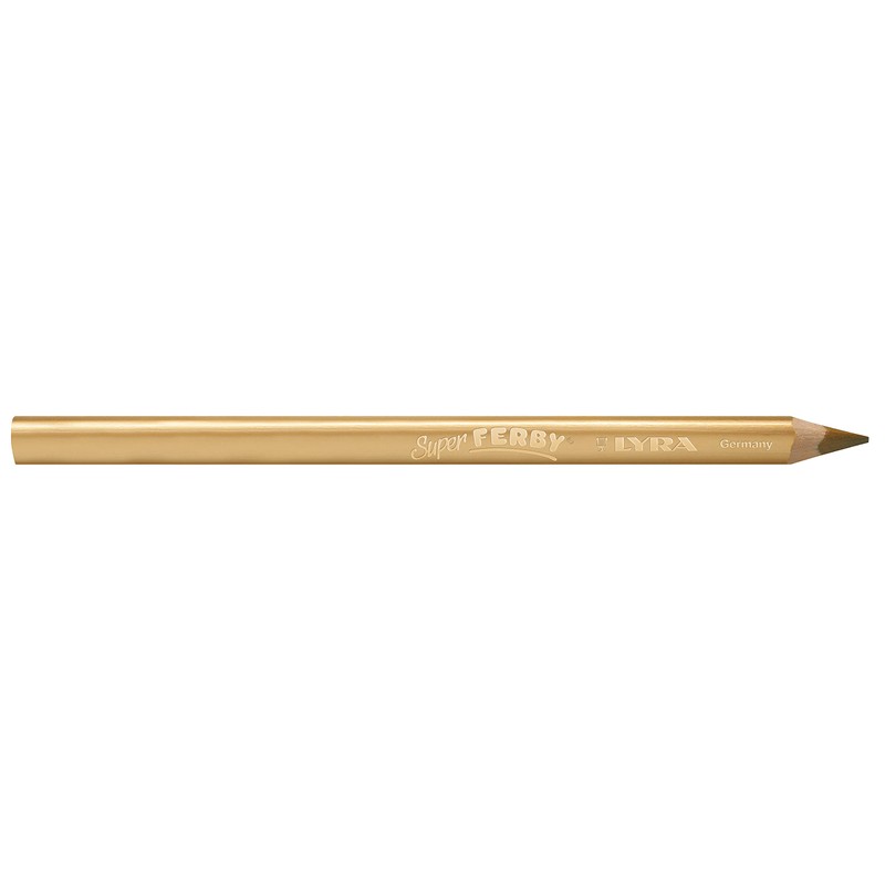 LYRA Super Ferby Metallic Wooden Chunky Colouring Pencils, 6 Assorted