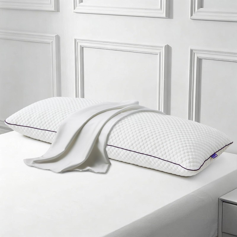 HOMELAB Cooling Adjustable Body Pillow (20x54) with White Bamboo Viscose