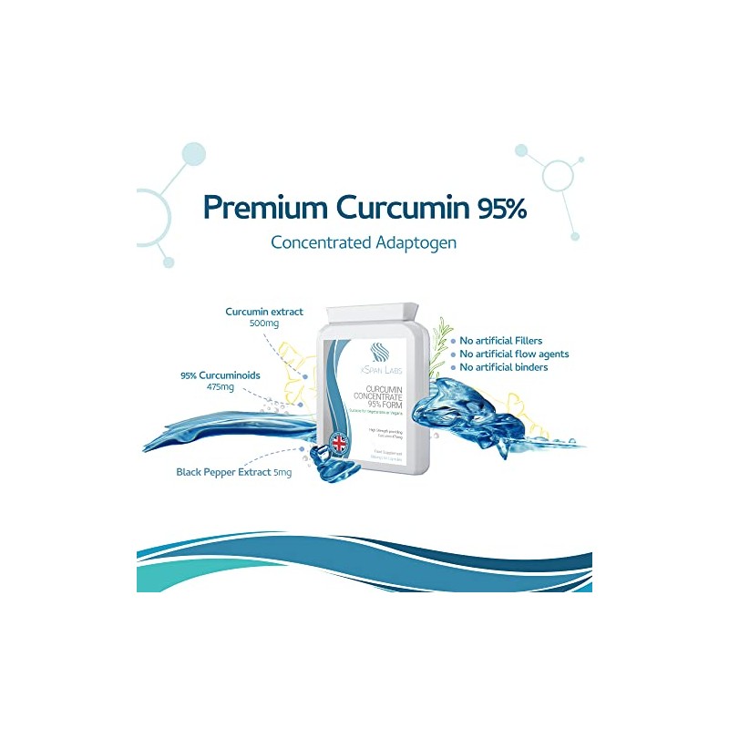 Curcumin Concentrate 95% Form with Black Pepper – 60 Capsules