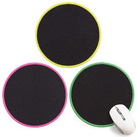 Paquete de 3 alfombrillas redondas para mouse para el hogar, oficina, computadora, computadora, computadora portátil, viajes, pequeña alfombrilla para mouse de 7.9 pulgadas, tela suave y suave con