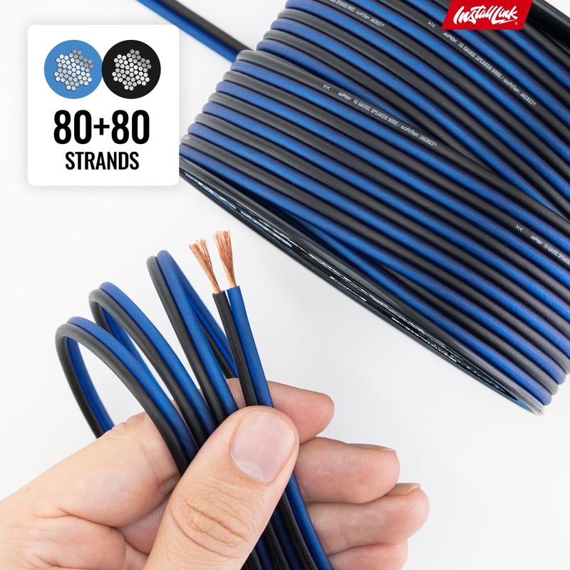 16 AWG Gauge Speaker Wire Cable Stereo, Car or Home