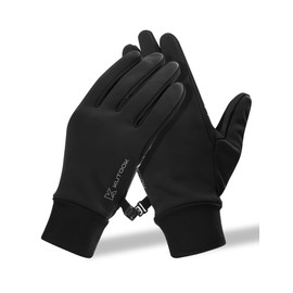 KUTOOK Winter Gloves Women Men Bike Gloves Cycling Windproof Thermal Fleece Gloves for Running Driving ice Skating Hiking Biking Ski Black XL