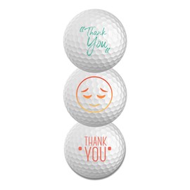 Titleist Golf Balls Pack of 3 Thank You Design Golf Gifts Thank You for Golfers Gift Idea (AVX)