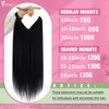 YoungSee 120G Black Wire Hair Extensions for Women Invisible Wire