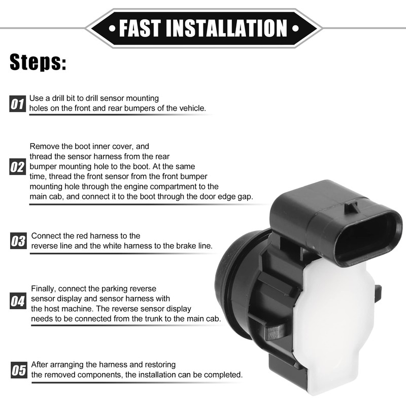 VekAuto 4 Pcs PDC Reverse Parking Assist Sensor Compatible for