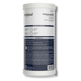 Whirlpool 10" x 4.5" Whole House Large Capacity Sediment Filter WHKF-GD25BB, NSF Certified 25 Micron Filtration, 6-Month Life, Replacement Cartridge Fits Most Home Standard Filter Housings