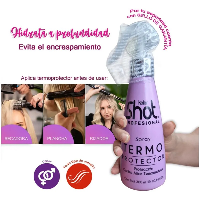 Termoprotector Para Cabello Con Keratina Kolor Shot