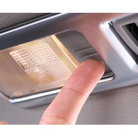 ANUNFRRE Car Accessories Fit for Toyota Highlander 2014-2019 ABS Interior Rear Reading Light Trim 4PCS Set （Matte Silver ）